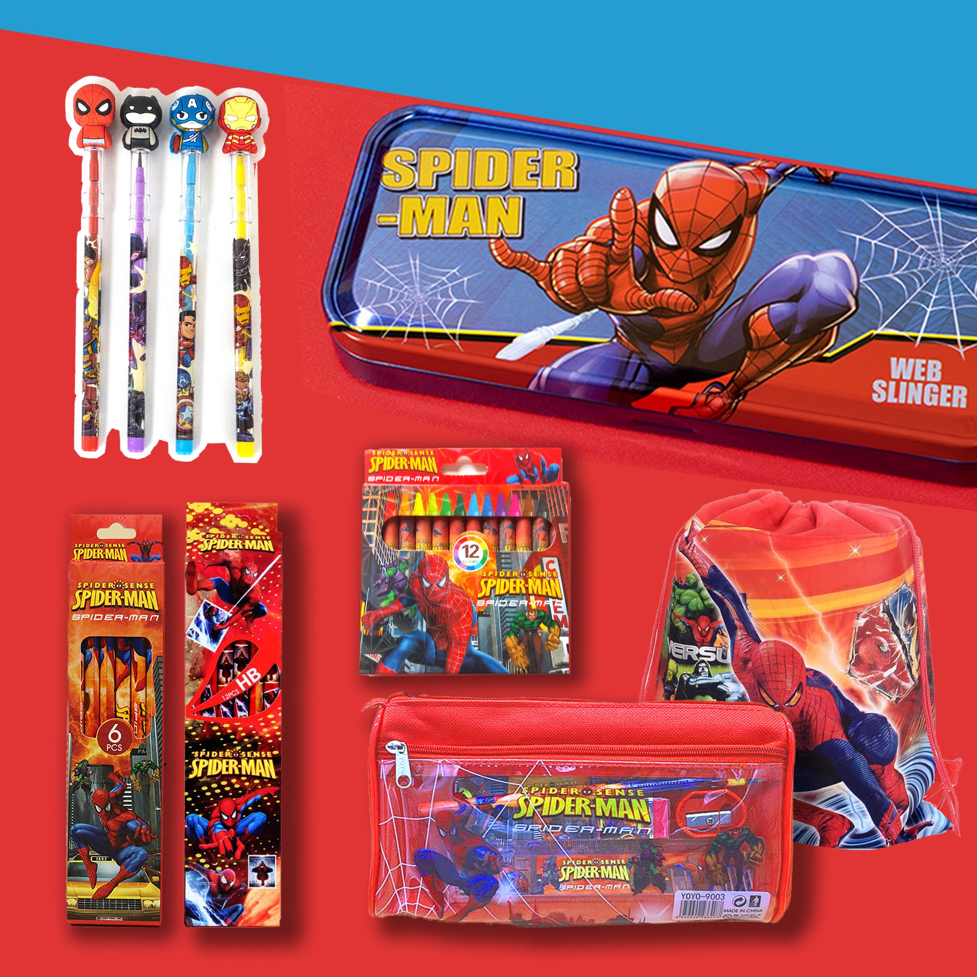 Superhero 3d Print Pencil Case Batman Spider-man Captain America Pencil  Pouch Pen Organizer Stationery Bag Students School Supplies Gift For Kids  Boys