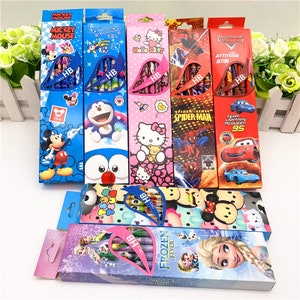 Themed Cartoon Children's HB Pencil 6/12 packs, Superheroes, Princess, Favors Wedding Games, Stationery Gift, School Office Supplies Active