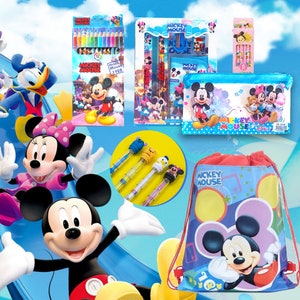 Disney Topolino Cartone Animato Bambini Regalo di Compleanno Righello Temperamatite Gomma Blocco Note Cancelleria Regalo Materiale Scolastico Attivo