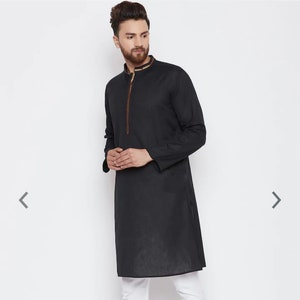 Eid festival indian mens cotton solid kurta 100% cotton handmade kurta unique and wedding kurta Indian outfit kurta only kurta.