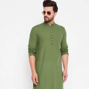 indian mens cotton solid kurta 100% cotton handmade kurta traditional kurta only kurta.