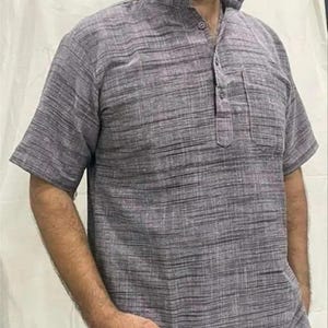 indian mens cotton khadi kurta 100% cotton handmade kurta traditional kurta only kurta.