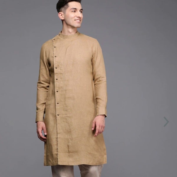 Kurta de créateur pour hommes, festival de kurta en coton, déguisement kurta, robe ethnique indienne kurta, tenue indienne kurta, couleurs unies toutes les tailles et plus de couleurs
