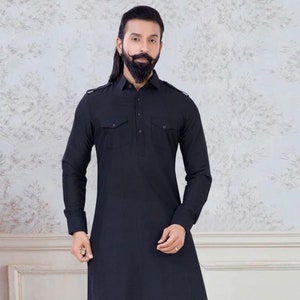 Black pathani kurta pajama design store