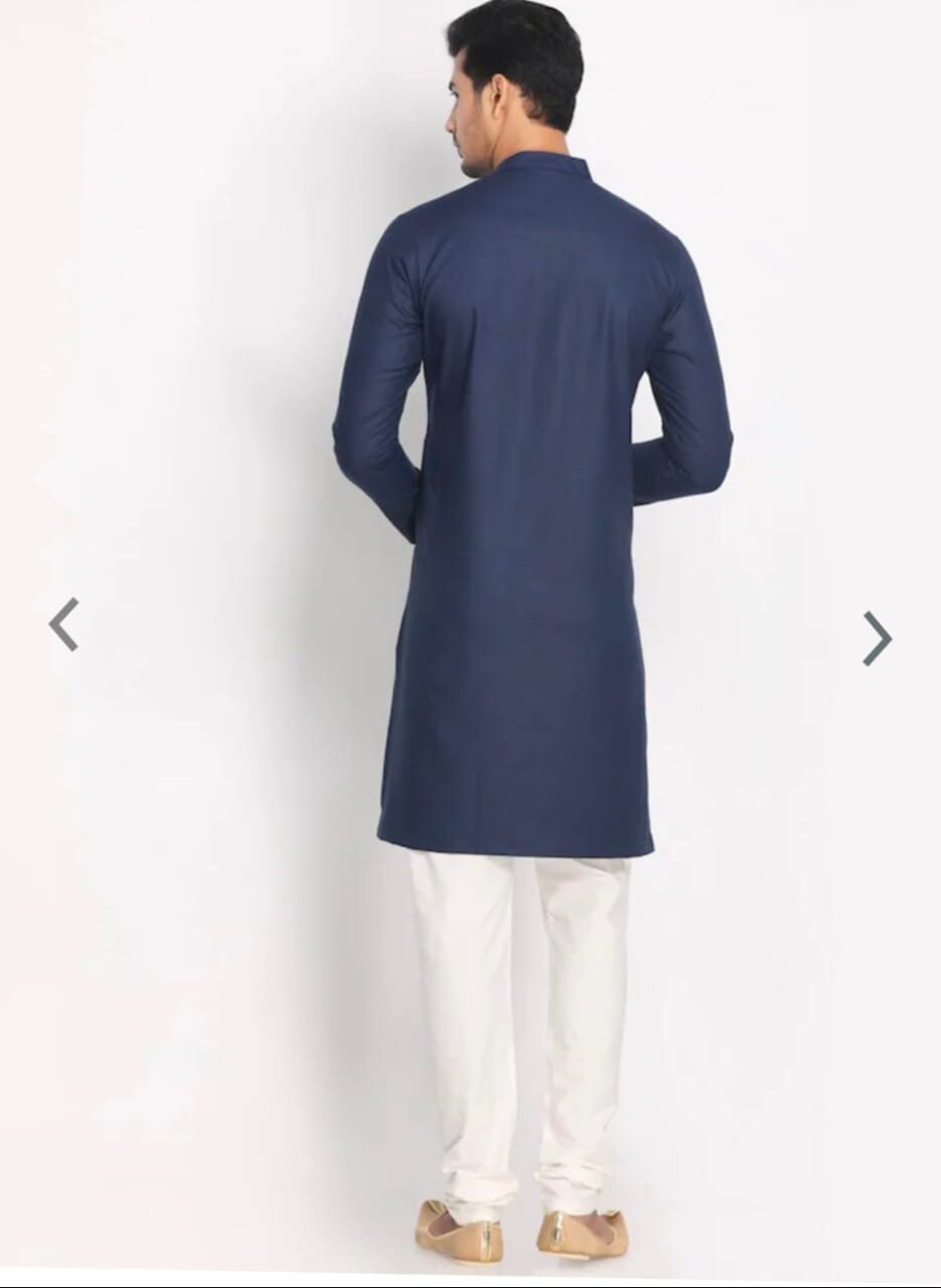 Men's 100% Cotton Everyday Mid Length Casual Kurta