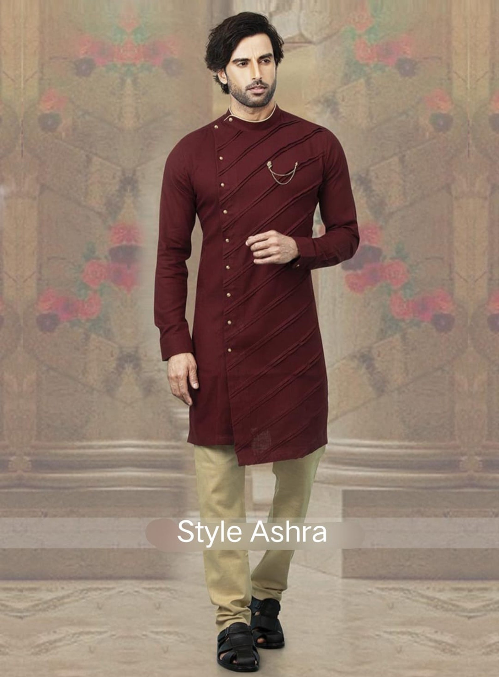 Men's Festival Designer Collection Heavy Jequard with Self Work & Pintex Kurta Pajama Set main image 0
