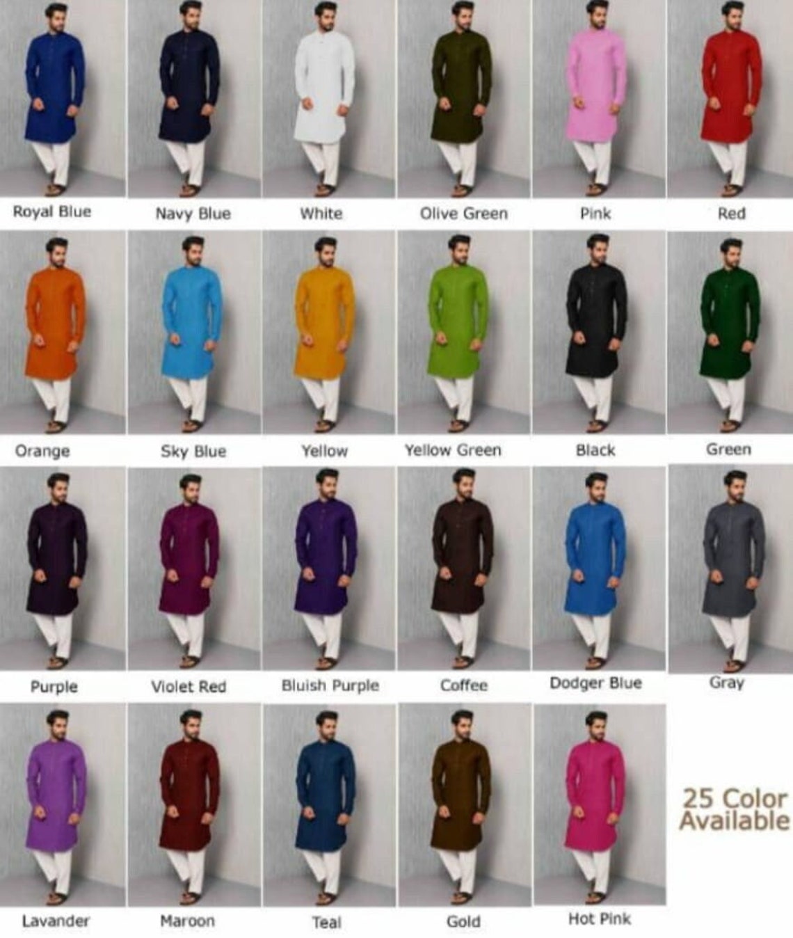 Indian Mens Cotton Solid Kurta 100 Cotton Handmade Kurta Etsy
