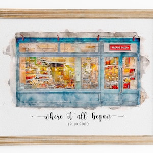 Impression La nuit où nous nous sommes rencontrés pour cadeau de fiançailles, carte où tout a commencé, cadeau de premier anniversaire en papier pour elle, cadeau de mariage personnalisé pour couples