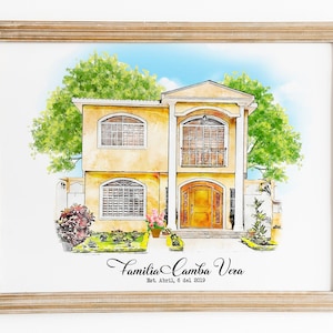 house portrait, house painting, housewarming gift, realtor gift, home painting, home portrait, custom painting, watercolor home painting
