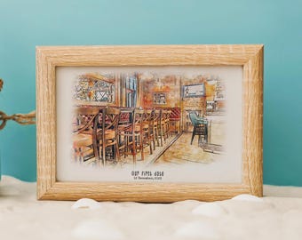 Personalised Where We First Met Print, Paper Wedding Gift, Anniversary Gift, Engagement Gift, Couple Gift