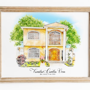 Regalo personalizzato per inaugurazione della casa, ritratto della casa da foto, regalo di chiusura per agente immobiliare, regalo per la prima casa, ricordo per i genitori, regalo significativo