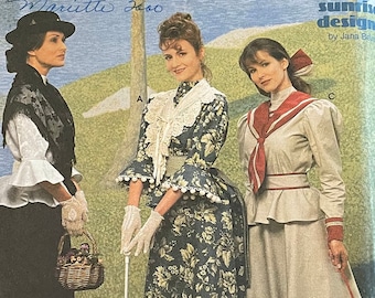 Simplicity 8375, Size (6-10), (12-16), (18-22) Victorian dresses costumes sewing pattern