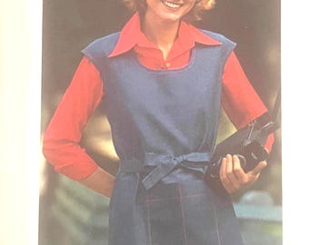 Butterick 3541 Misses Wrap Top Sewing Pattern Bust 34 Uncut 1970s Patch Pockets