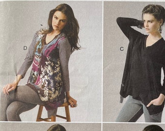 Butterick 5925, Bust (38-48), Size (L, XL, XXL),  Tilton design, pullover tops, women’s uncut 2013 sewing pattern