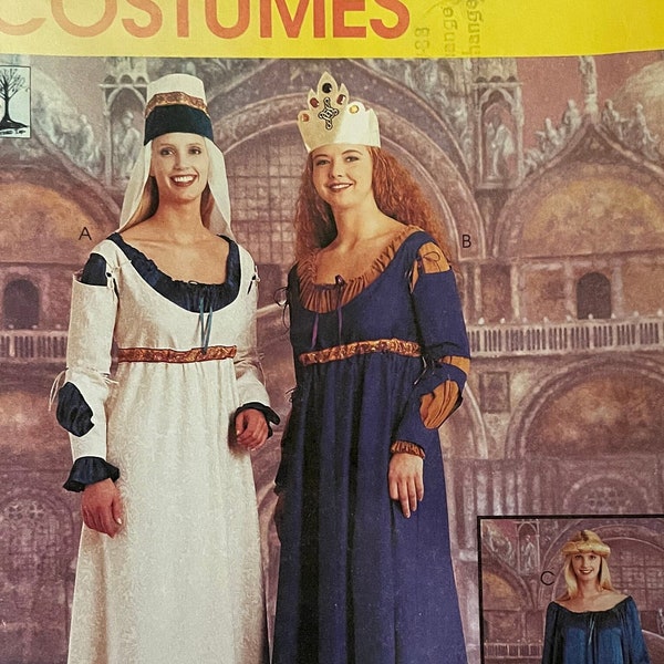 McCall’s Pattern 9427, Damengröße (klein / mittel) und (groß und X-Large), Renaissance Maiden Kostüme, 1998
