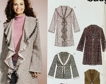 New Look 6538, size (10-22), coat, seven size in one, women’s uncut sewing pattern