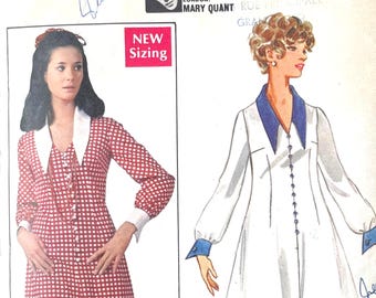 Butterick 5277, Size 14 bust 36, women’s Mary Quant design dress, CUT-complete 60’s sewing pattern