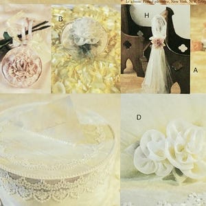 Vogue 7401, decoración para bodas: flores, decoración para pasteles. Patrón de costura sin cortar de 2001.