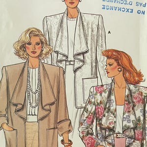 May include: Butterick pattern envelope featuring illustrations of women's jackets. The envelope includes the text "FAST & EASY" and the pattern number 3636. The size range is indicated as (8-10-12). The phrase "NO EXCHANGE" is also visible.