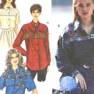 Simplicity 9207, (12-16)/(18-22), Westernskjorta för fröknar 1994, oklippt sömnadsmönster
