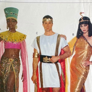 Butterick 3587, alle maten, Cleopatra, Nefertiti en Cesar-kostuum, naaipatroon