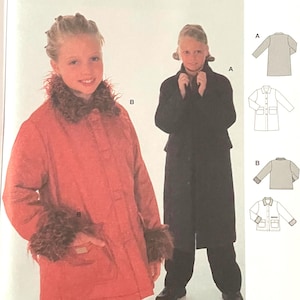 Burda 9967, taglia (7-12), cappotto invernale, modello di cucito non tagliato per bambini
