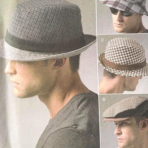 Vogue 8869, Men's one size, Set of hats,  uncut 2012 sewing pattern