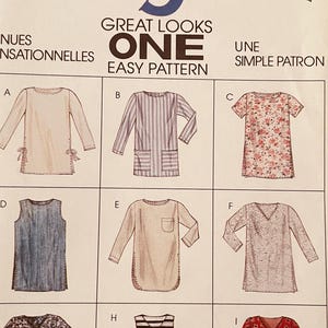 McCall’s 7518,  Size (16-22), Misses&#39; tunics, 1995 Uncut sewing pattern