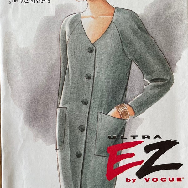 Vogue 9258, Size (8-10-12), dress, women’s uncut 1995 sewing pattern
