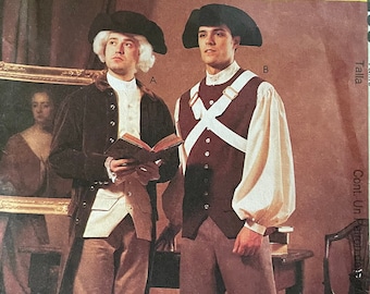 McCall’s  2258, Size (36-40)/(44-48), Revolutionary costumes, men’s uncut - cut  sewing pattern
