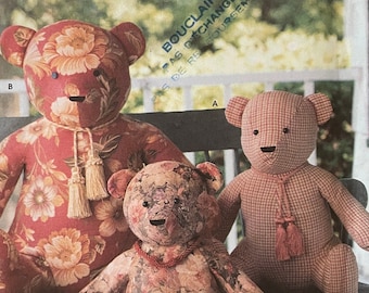 Simplicity 9444,  sitting bears (19 x 25 ) inches, by Elaine Heigl, uncut craft  sewing pattern