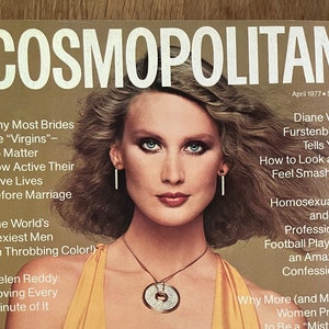 Rivista Cosmopolitan, copertina di aprile 1977 Kathy Speirs