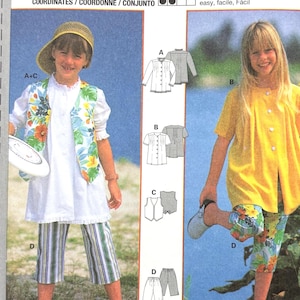 Burda 3552 Kids Coordinates Pattern Size 6-11 Uncut Shirt Pants Skirt Vest