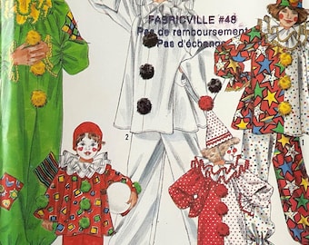 Simplicity 0664-9806 BB kids (2-12), Clown Costumes, 90’s vintage sewing pattern