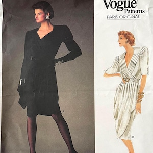 Ungaro Vogue 1799, Taglia (8) Abito da sera da donna, cartamodello anni '80 non tagliato