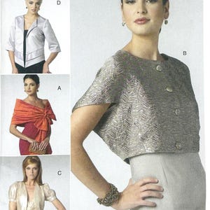 Vogue 8721 Misses Wrap Shrug and Jacket Pattern Size 16-22 Uncut 2011