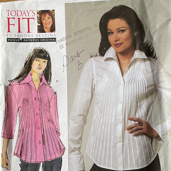 Vogue 1165,   women’s all size, tops by Sandra Betzina, uncut 2010 sewing pattern