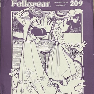 Wykrój krawiecki 209 na spódnicę spacerową, replika UNCUT z lat 1900.