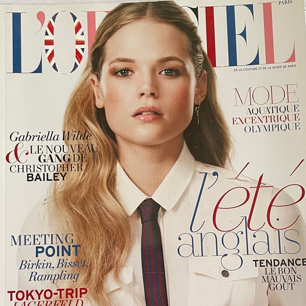 L'Officiel magazine, Paris 966 juin-juillet 2012 Gabriella Wilde l'été anglais mode aquatique olympique