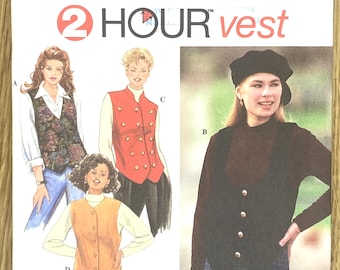 Simplicity 9205, taille (6-8-10), lot de gilets pour femme, modèle de couture non découpé de 1994