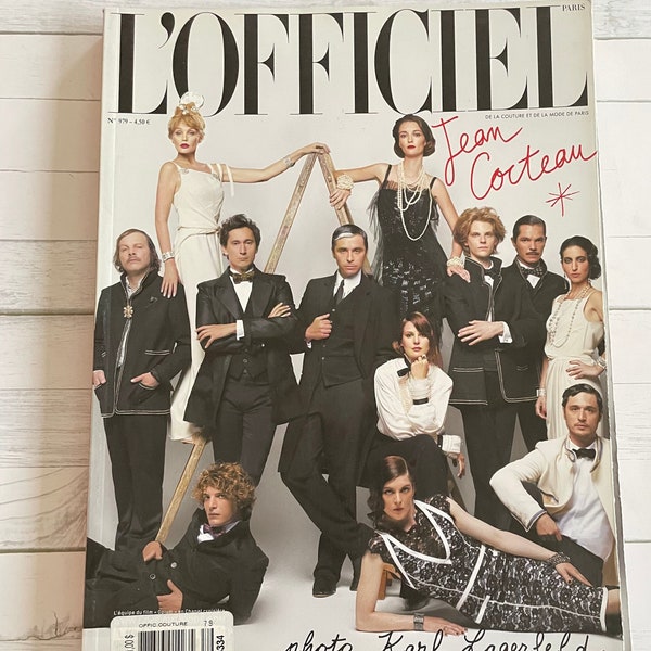 L’Officiel magazine Octobre 2013, Jean Cocteau photo Karl Lagerfeld