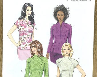 Butterick 6134, Size (6-14), Misses' Top, 2014 Uncut sewing pattern