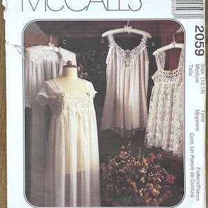 McCall’s 2059, Size (4-6 / 8-10 / 12-14 / 16-18), Misses&#39; Lingerie, 1999 Uncut sewing pattern
