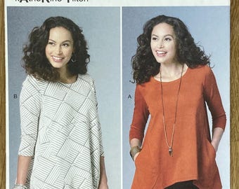 Butterick 6492, Size (4-14), Misses' Tunic, 2017 Uncut sewing pattern
