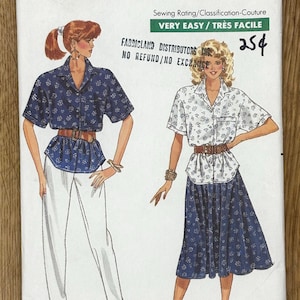 Butterick 6122, women&#39;s size (12-14-16), Misses&#39; Shirt, Pants And Skirt, 1988 Uncut sewing pattern