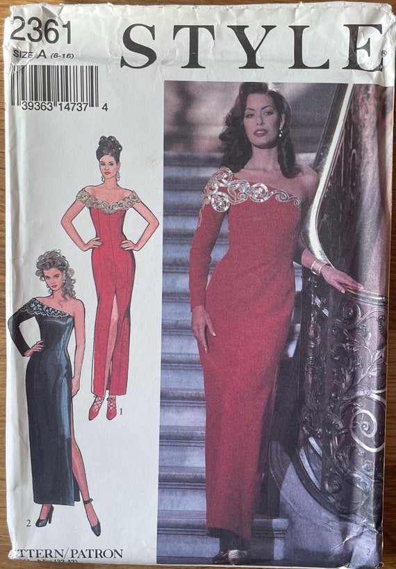 sachin and babi light blue dress Style 2361, Size (6-16), Evening Dress, Women's Uncut 1993 Sewing Pattern