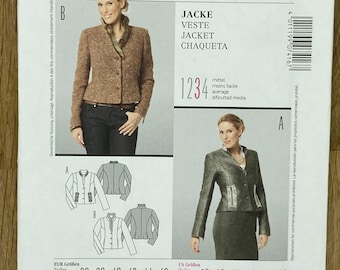 Burda 7416, Size (10-20), Fitted Jacket, UNCUT sewing pattern