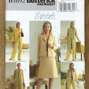 Butterick 4692, Damengröße (8-10-12-14), Misses Petite Jacket, Rock And Pants, 2005 Uncut Schnittmuster