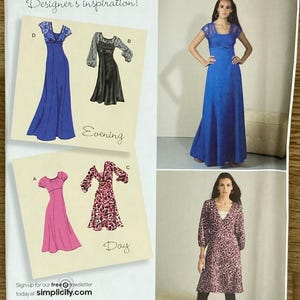 Simplicity 2498, talla de mujer (6-8-10-12-14 y 14-16-18-20-22), vestido petite para señora, patrón de costura sin cortar