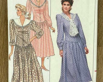 Butterick 5755, Size (6-8-10), Misses' Dress, 1987 Uncut sewing pattern